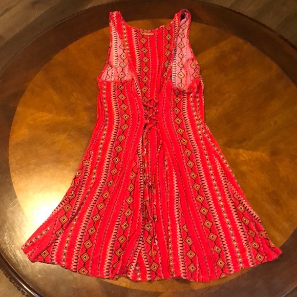Kendall & Kylie Tribal Fit & Flare Mini Dress Medium - Picture 3 of 7